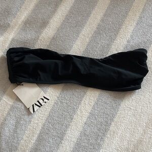 Zara Elegant Black Strapless Bikini Top